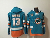 Nike Dolphins 13 Dan Marino Green All Stitched Hooded Sweatshirt,baseball caps,new era cap wholesale,wholesale hats